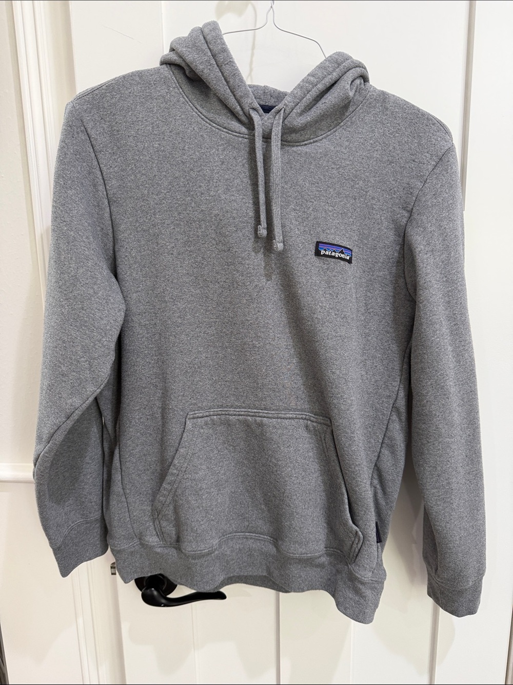 Patagonia Gray Pullover Hoodie with Small Logo